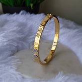 Personalized Diamond Kada 22 grams, 18KT Gold