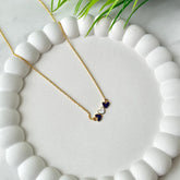 Triple Heart Enamel Necklace 2.41 Grams, Silver