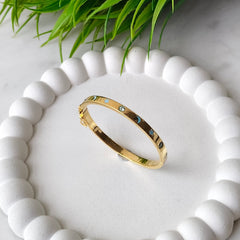 Moon & Star Gold-Plated Baby Kada Single Piece 8.28 Grams, Silver