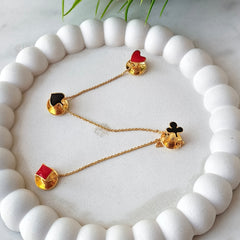 Card Suits Kurta Buttons 5.13 grams, Silver