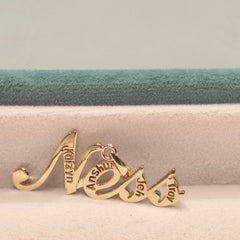 Personalised Family Name Engraved Pendant 5.29 Grams, 18KT Gold