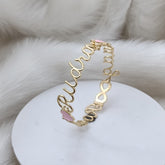 Infinity Name Cuff Bracelet 15 grams, 18kt gold
