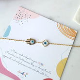 “Sacred Glow” Evil Eye Personalised Bracelet 3.5 grams, 18kt gold
