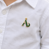 Personalized Gold A Initial Lapel 2.7gm 18kt