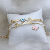 “Forever Connected” Personalised Name Bracelet 8 grams, 18kt gold