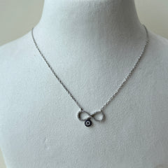 Eternal Charm Infinity Necklace 3.58 Grams, Silver