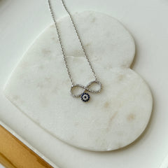 Eternal Charm Infinity Necklace 3.58 Grams, Silver
