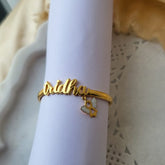 Butterfly Name Bangle 6 Grams, 18KT Gold