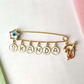 customised-star-evil-eye-pin-5-89-grams, 18KT Gold