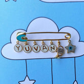 Star Evil Eye Laple Pin 5 Grams, 18KT Gold