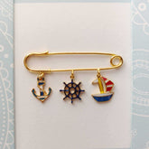 Sailor Pin 3.5 Grams, 18KT Gold