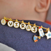 Personlise With Astronut Star Evil Eye 5.5 Grams, 18KT Gold