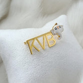 Ganapatiji With Initial Pin 4.9 Grams, 18KT Gold