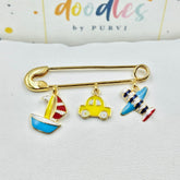 Transport Theme Pin 3 Grams, 18KT Gold