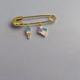 Ice Cream Pin 1.89 Grams, 18KT Gold