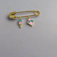 Ice Cream Pin 1.89 Grams, 18KT Gold