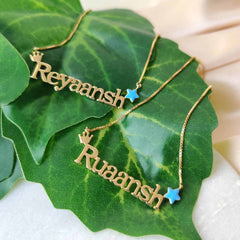 Crown With Star Neck Piece 5.5 Grams Single Piece, 18KT Gold