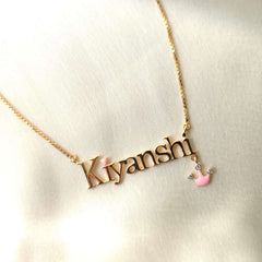 Dangling Crown And Heart Chain 5 Grams, 18KT Gold