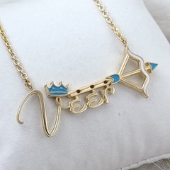 Crowned Warrior Chain 7.5 Grams, 18KT Gold