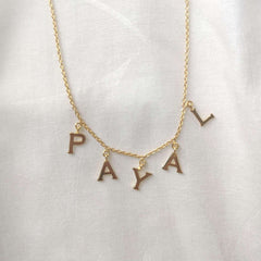 Dangling Name Neckpiece 4 Grams, 18KT Gold