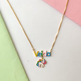 Unicorn Fantasy Name Necklace 5 Grams, 18KT Gold