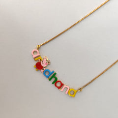 ColorPop Cartoon Charm Necklace 6 Grams, 18KT Gold
