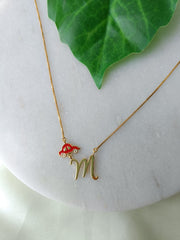 Car Initial Neckpiece 3.7 Grams, 18KT Gold