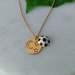Customised Football Chain 5.4 Grams, 18KT Gold