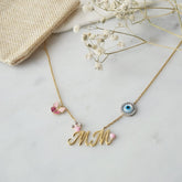 Initial's With Butterfly Neckpiece 5.14 Grams, 18KT Gold