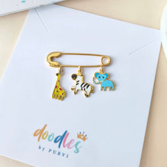 Zoo Animal Lapel Pin 2.74 Grams, 18KT Gold