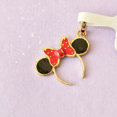 Mouse Bow Charm Pendant 1.330 Grams