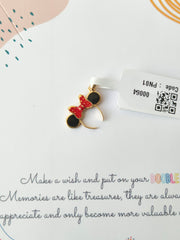 Mouse Bow Charm Pendant 1.330 Grams, 18KT Gold