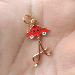 Car With Letter Pendant 1.1 Grams