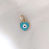 Evil Eye Heart Pendant 1.1 Grams