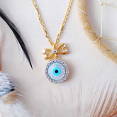 Evil Eye Pendant With Chain 4.3 Grams