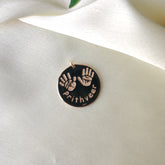 Feet and Hand Impression Pendant 2.4 Grams, 18KT Gold