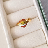 Mini Lion Face Ring 1.2 Grams, 18KT Gold