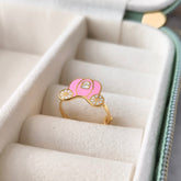 Princess Carriage Ring 1.52 Grams, 18KT Gold