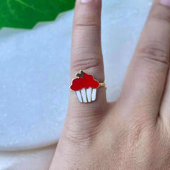 Cupcake Ring 1.44 Grams, 18KT Gold