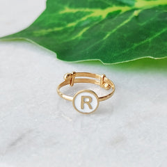 Initial Ring 1.6 Grams, 18KT Gold