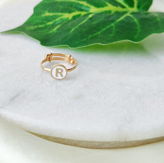 Initial Ring 1.6 Grams, 18KT Gold