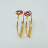 Captain America Shield Charm Kada for Boys 18kt Gold 4.86 grams per piece