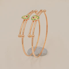 Avocado Charm Bangle 4.2 Grams A Single Piece, 18KT Gold
