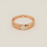 Classic Solitaire Ring 2.74 Grams , 18KT Gold