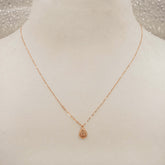 Rose Droplet Necklace 1.5 Grams, 18kt Gold