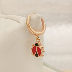 Ladybug Love Earrings 2.6 Grams, 18KT Gold