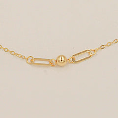 Elegant Link & Bead Bracelet 0.77 Grams, 18KT Gold