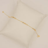 Elegant Link & Bead Bracelet 0.77 Grams, 18KT Gold