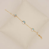 Ocean Glow Bracelet 1.84 Grams, 18KT Gold