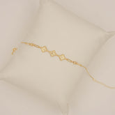 Floral Charm Bracelet 0.56 Grams, 18KT Gold